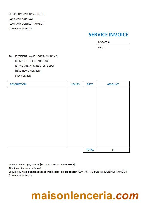 Darmowy szablon faktury usługowej w formatach Word i PDF